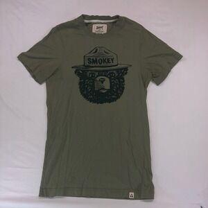 The Landmark Project Smokey Bear Organic Cotton T-Shirt Olive Green XS